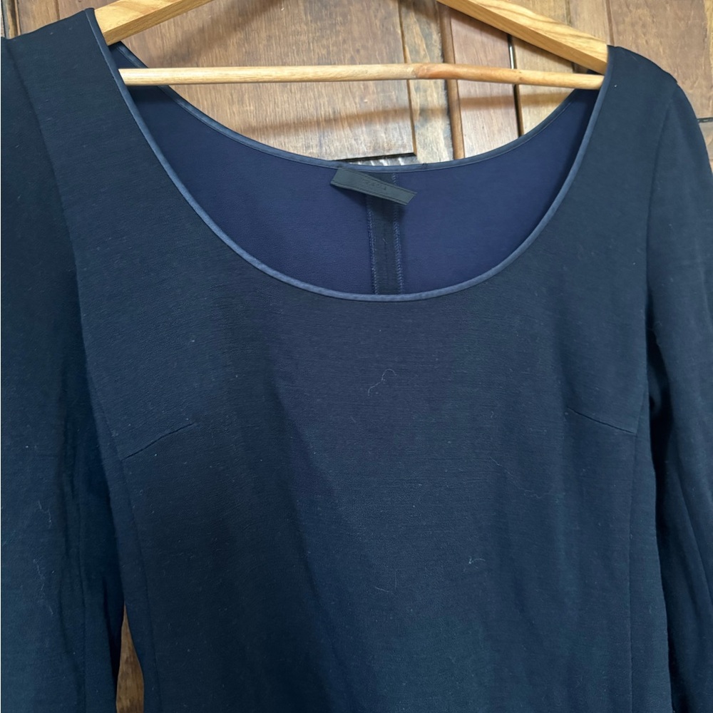Prada Long Sleeve Navy Blue Dress - Size 44 (US 8) - Made in Italy